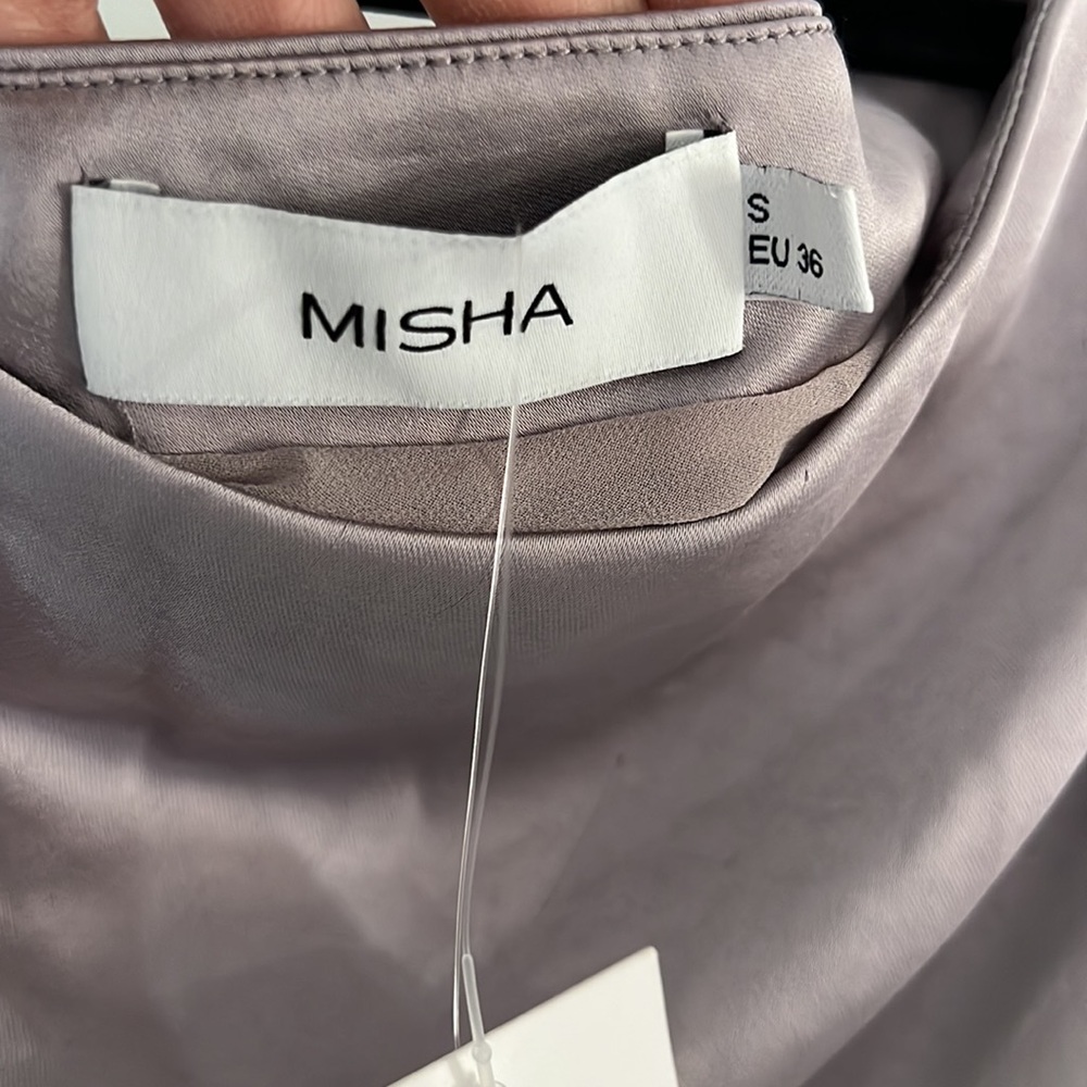 MISHA Rocio Mini Dress in Lunar Silver - Picture 4 of 6